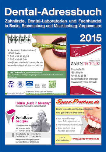 Dental-Adressbuch Berlin, Brandenburg und Mecklenburg-Vorpommern 2015